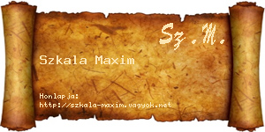 Szkala Maxim névjegykártya